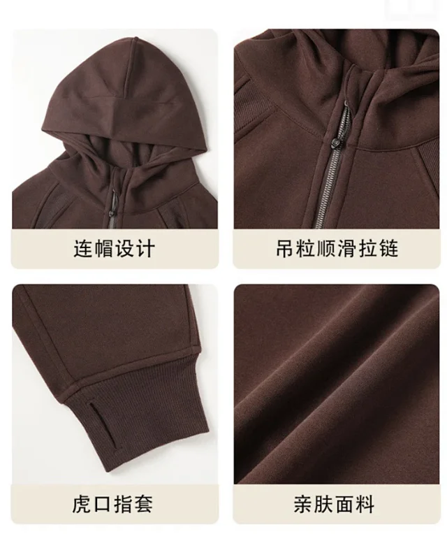 Alo Yoga Hoodies & Sweatshirts Quarter-Zip Pullover Hoodie with Kangaroo Pocket product detail image 14