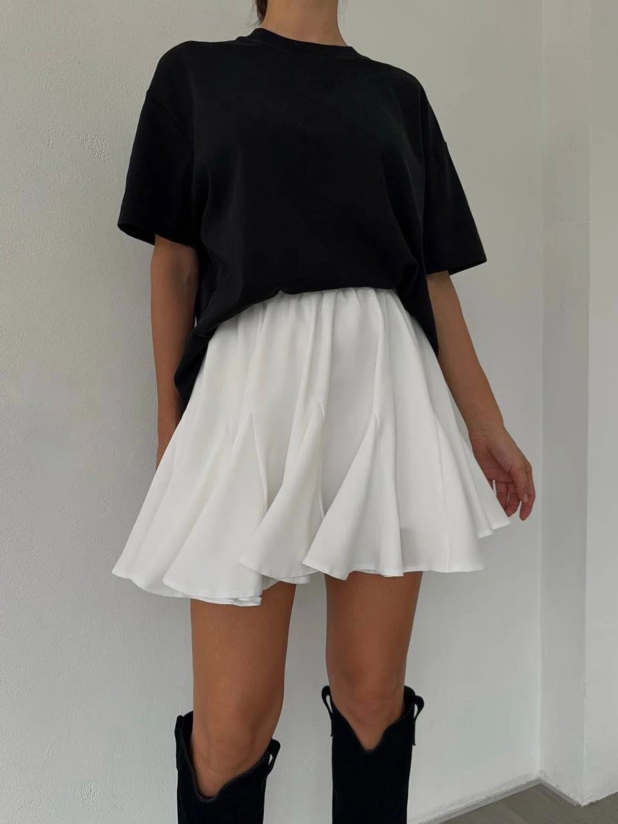 Alo Flowy Pleated Skirt Black Skirt - 42
