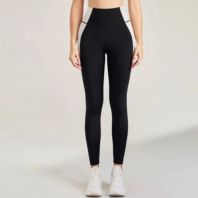 Alo Yoga Trousers High-Waisted Contrast-Panel Leggings product detail image 7