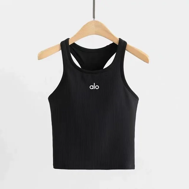 Alo Yoga Vests Ribbed sleeveless athletic vest with built-in padding product detail image 15