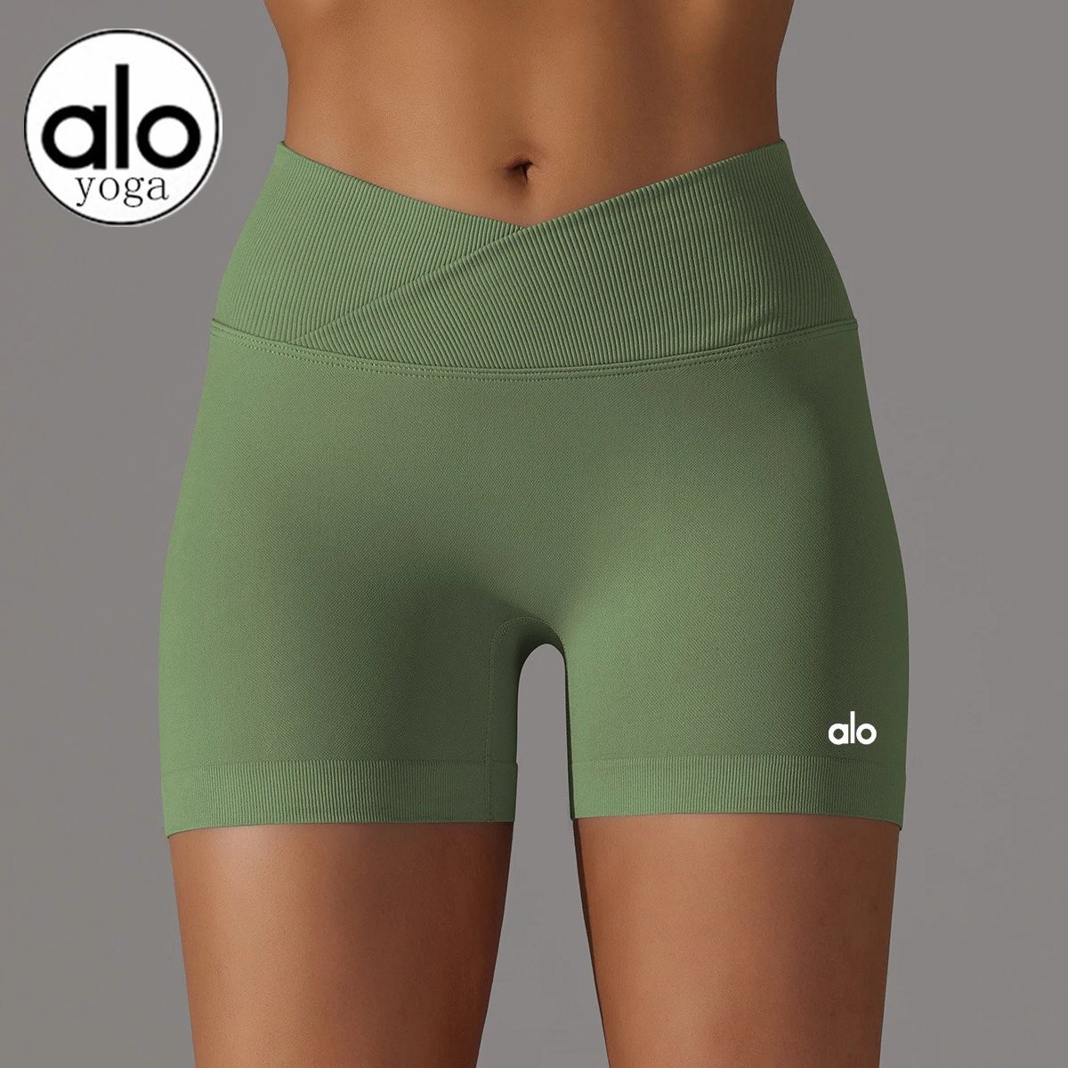 Alo Yoga Shorts Seamless Crossover-Waist image 15