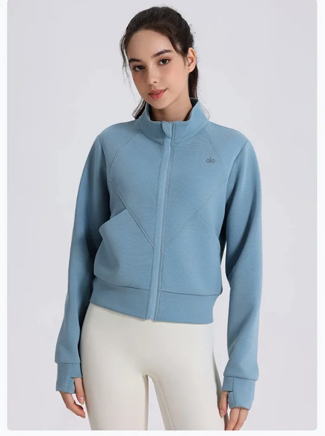 Alo Yoga Hoodies & Sweatshirts Full-Zip Stand-Collar Sweatshirt product detail image 19