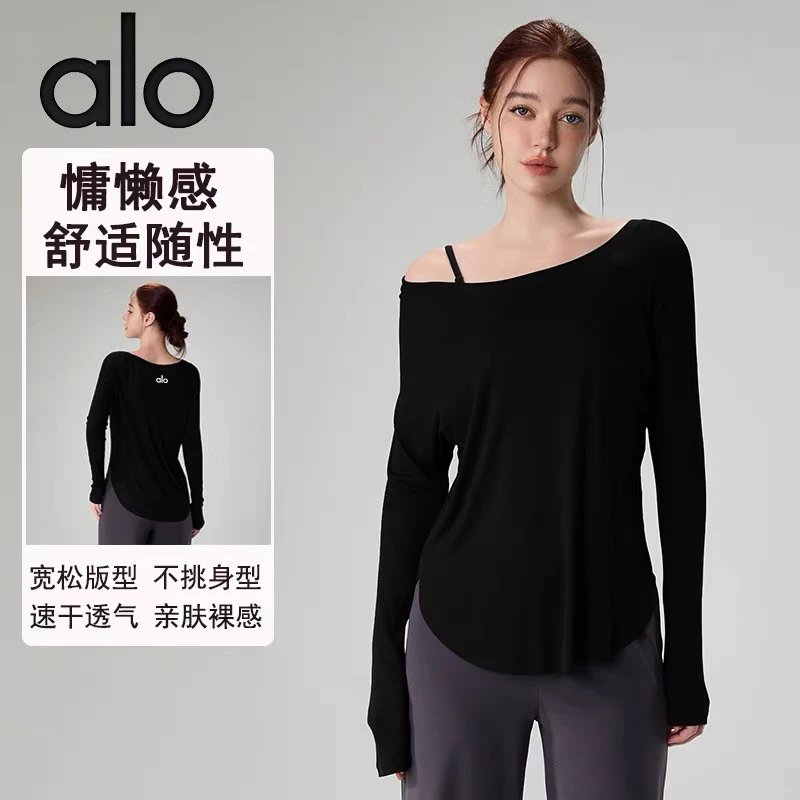 alo Off-Shoulder Long Sleeve T