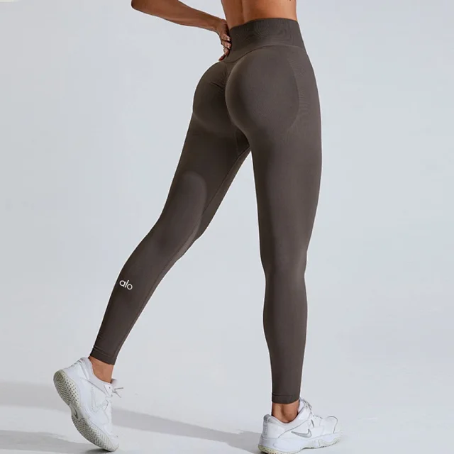 Alo Yoga Trousers High-Waisted V-Waist Scrunch Leggings product detail image 6