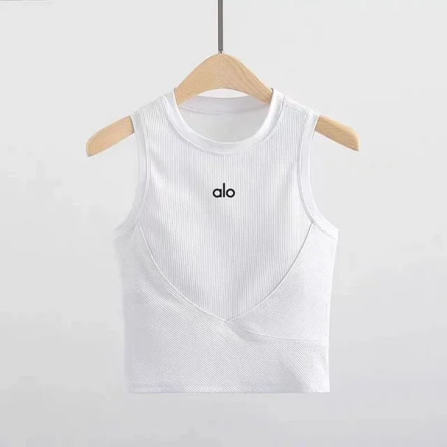 Alo Yoga Vests Ribbed sleeveless athletic vest with built-in padding product detail image 7