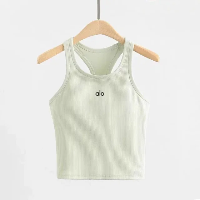 Alo Yoga Vests Ribbed sleeveless athletic vest with built-in padding product detail image 13