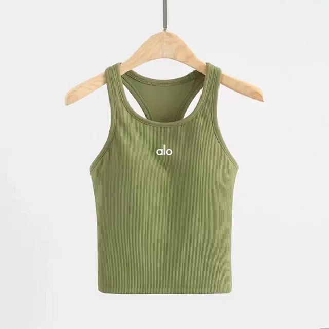 Alo Yoga Vests Ribbed sleeveless athletic vest with built-in padding product detail image 17