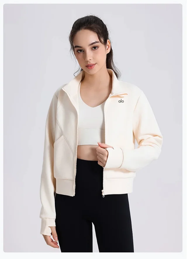 Alo Yoga Hoodies & Sweatshirts Full-Zip Stand-Collar Sweatshirt product detail image 20