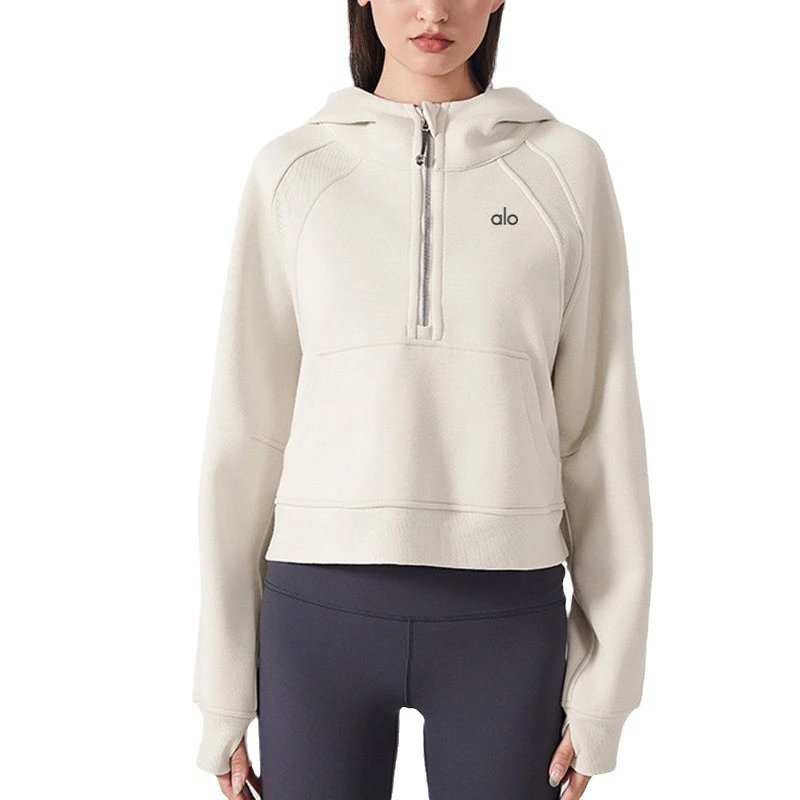 Alo Yoga Hoodies & Sweatshirts Quarter-Zip Pullover Hoodie with Kangaroo Pocket image 6