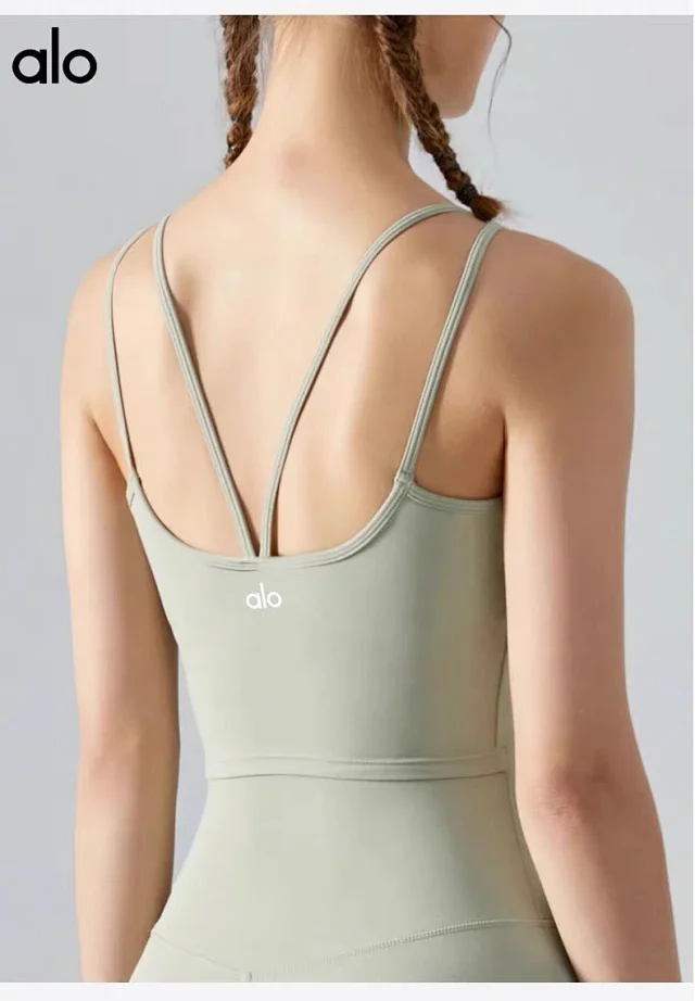 Alo Yoga Underwear Strappy Open-Back Cropped Sports Bra product detail image 6