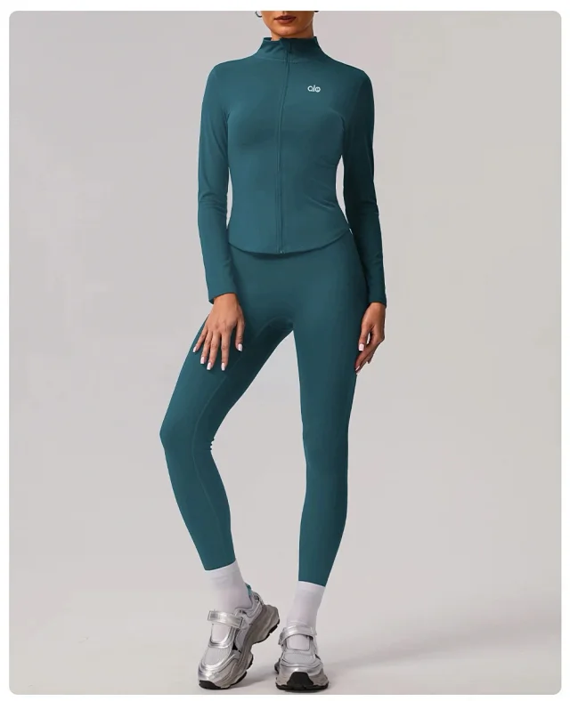 Alo Yoga Jackets Fitted full-zip stand-collar jacket product detail image 18