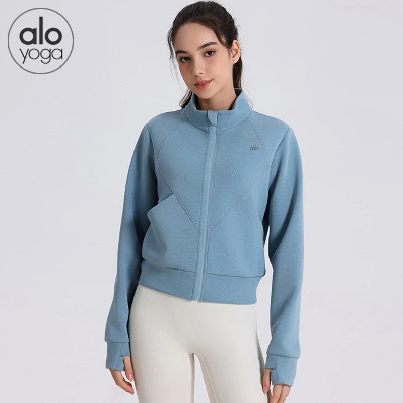Alo Yoga Hoodies & Sweatshirts Full-Zip Stand-Collar Sweatshirt image 3