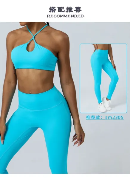 Alo Halter Cutout Sports Bra Gray Activewear - 15