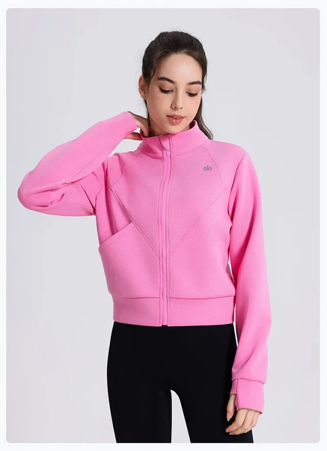Alo Yoga Hoodies & Sweatshirts Full-Zip Stand-Collar Sweatshirt product detail image 27