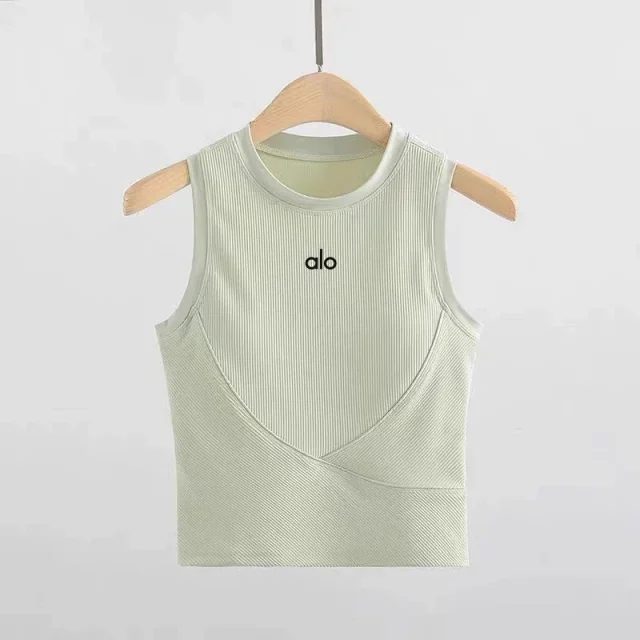Alo Yoga Vests Ribbed sleeveless athletic vest with built-in padding product detail image 6
