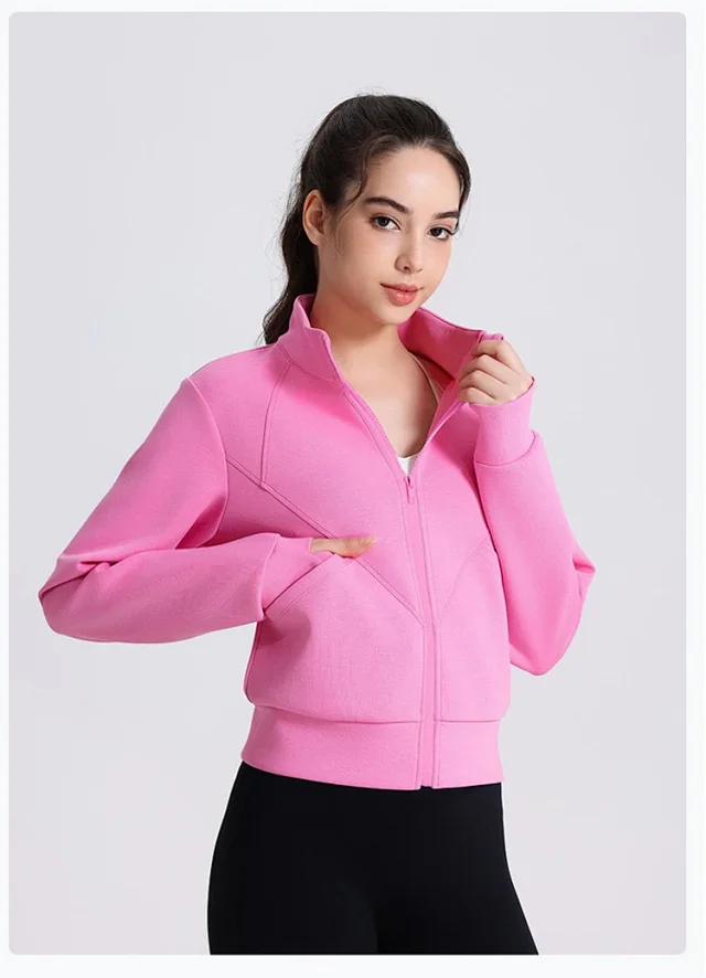 Alo Yoga Hoodies & Sweatshirts Full-Zip Stand-Collar Sweatshirt product detail image 26
