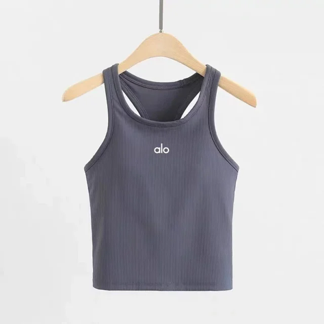 Alo Yoga Vests Ribbed sleeveless athletic vest with built-in padding product detail image 16
