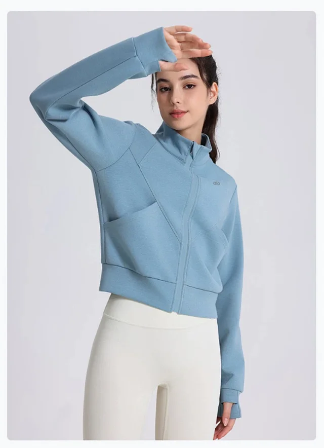 Alo Yoga Hoodies & Sweatshirts Full-Zip Stand-Collar Sweatshirt product detail image 17