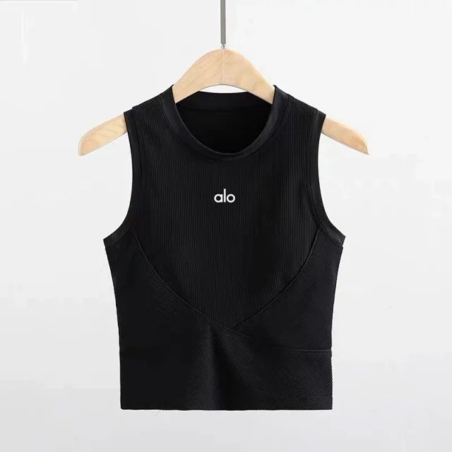Alo Yoga Vests Ribbed sleeveless athletic vest with built-in padding product detail image 8