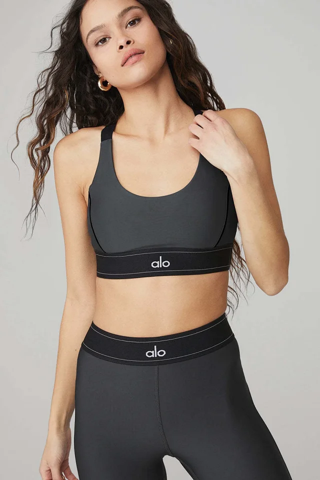 Alo Yoga Matching Sets Sports Bra and Leggings Set with Contrast Piping product detail image 27