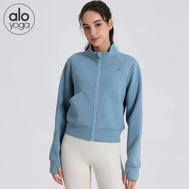 Alo Yoga Hoodies & Sweatshirts Full-Zip Stand-Collar Sweatshirt product detail image 7