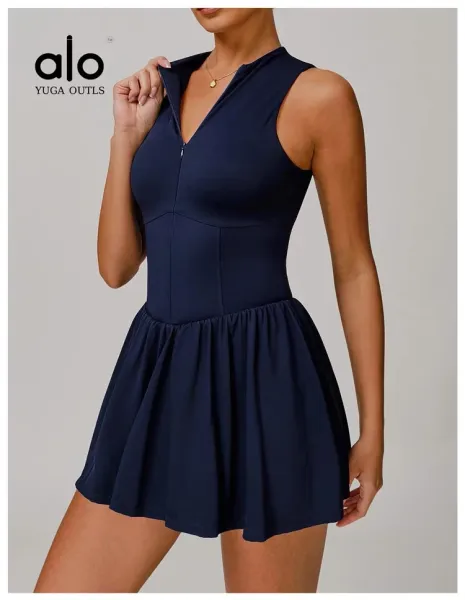 Alo Yoga Outls Purple High-Neck Corset Skort Dress - 24