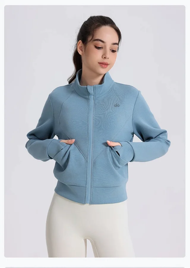 Alo Yoga Hoodies & Sweatshirts Full-Zip Stand-Collar Sweatshirt product detail image 18