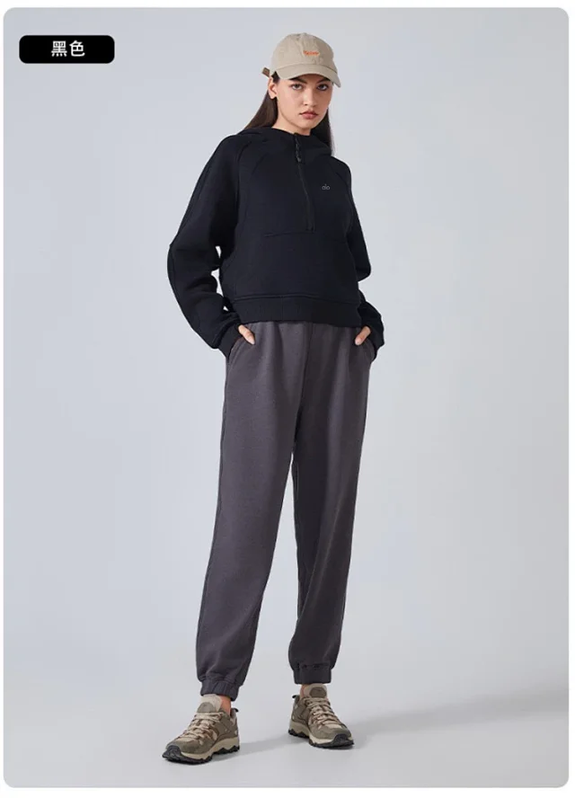 Alo Yoga Hoodies & Sweatshirts Quarter-Zip Pullover Hoodie with Kangaroo Pocket product detail image 26