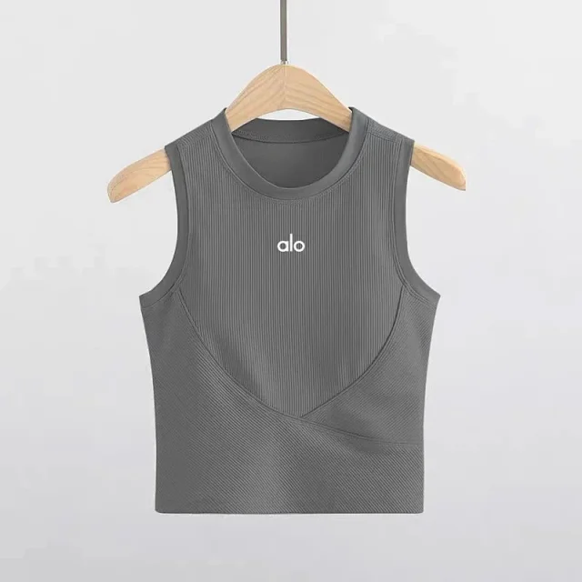 Alo Yoga Vests Ribbed sleeveless athletic vest with built-in padding product detail image 10