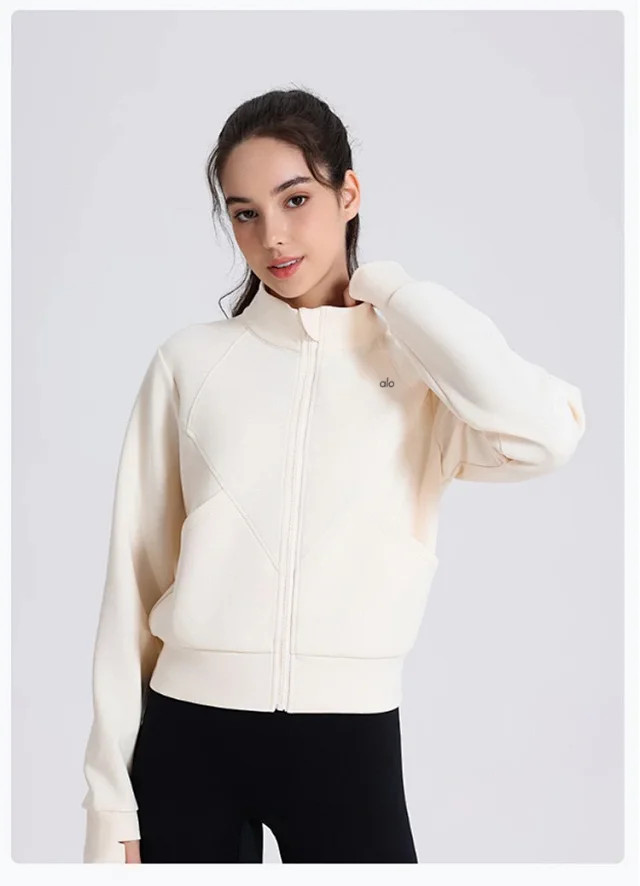 Alo Yoga Hoodies & Sweatshirts Full-Zip Stand-Collar Sweatshirt product detail image 23