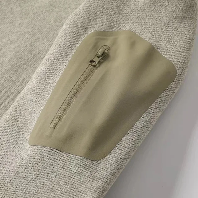 Alo Hoodies & Sweatshirts Quarter-Zip Fleece Pullover with Sleeve Zip Pocket product detail image 3