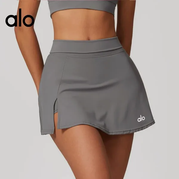 Alo Yoga Flow Skirt Gray Activewear Skirt - 3