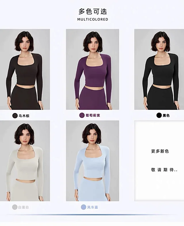Alo Yoga Shirts Women's long-sleeve cropped athletic top with built-in bra product detail image 13