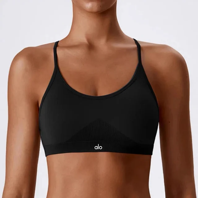 Alo Yoga Underwear Seamless strappy-back sports bra product detail image 9