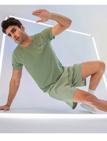 Alo Yoga Performance T-Shirt Sage Green Activewear Top - 15