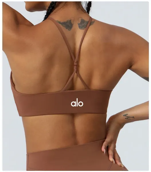 Alo Halter Cutout Sports Bra Gray Activewear - 20