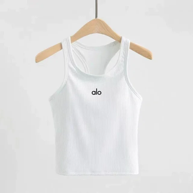 Alo Yoga Vests Ribbed sleeveless athletic vest with built-in padding product detail image 14