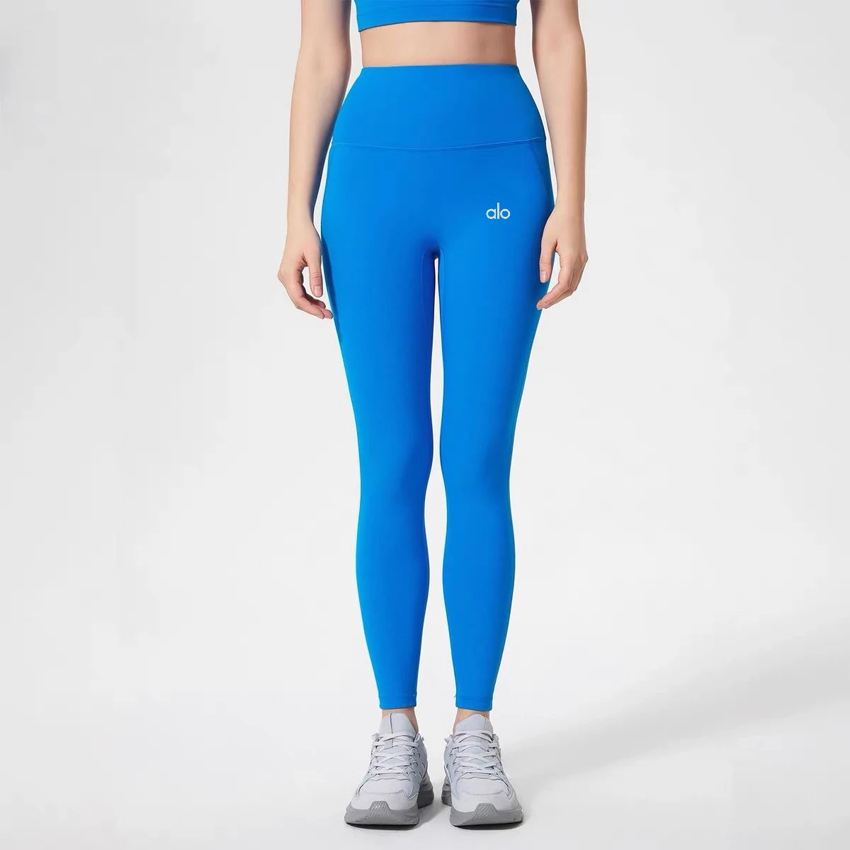 Alo Trousers High-Waisted Full-Length Leggings — Cabrillo Blue