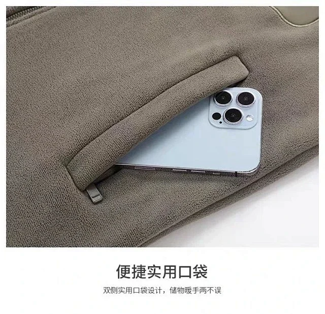 Alo Vests Fleece zip-up stand-collar vest with chest zip pocket product detail image 23