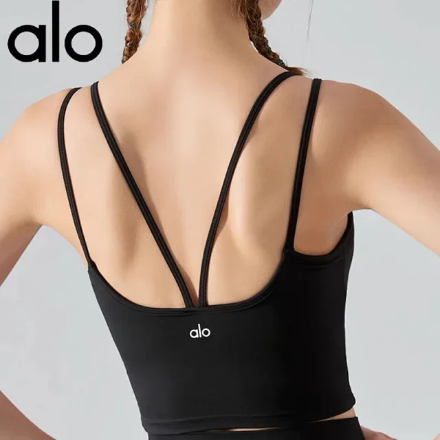 Alo Yoga Underwear Strappy Open-Back Cropped Sports Bra product detail image 1