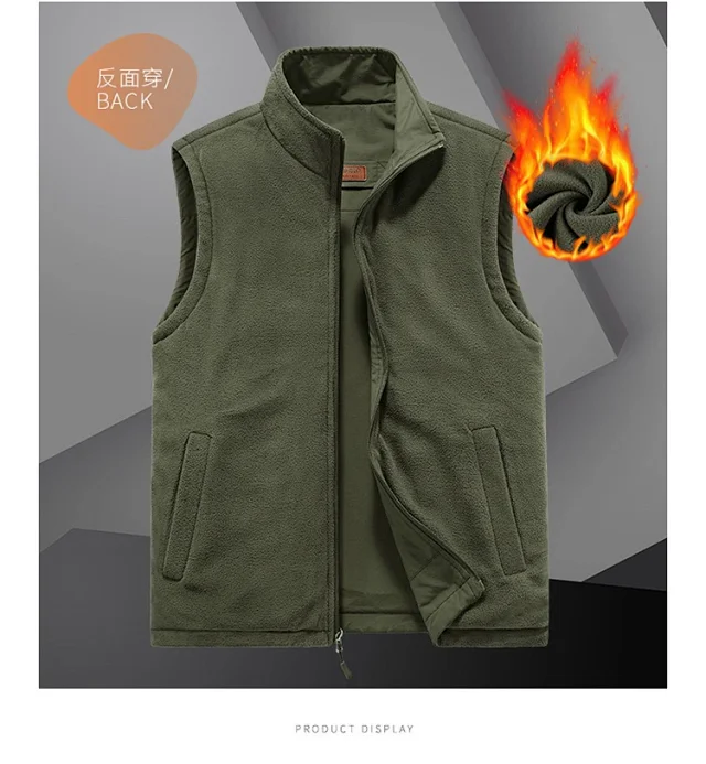 Alo Vests Reversible fleece-lined zip vest with stand collar and multiple pockets product detail image 13