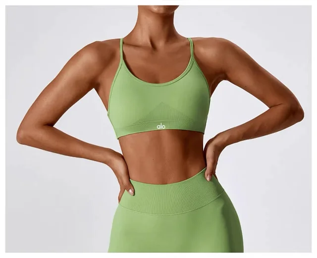Alo Yoga Underwear Seamless strappy-back sports bra product detail image 21