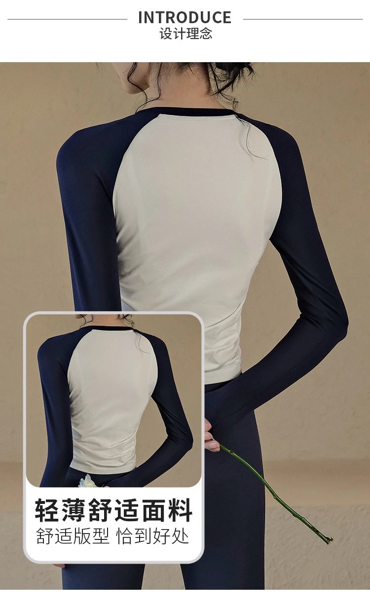 Alo Yoga Shirts Color-block long-sleeve athletic top image 13