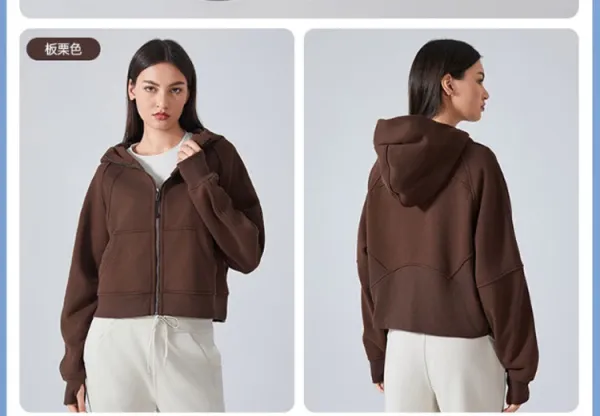 Alo Yoga Hooded Zip-Up Sweatshirt Sage Green Hoodie - 26
