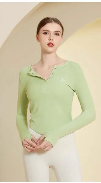 Alo Henley Long Sleeve Black Base-Layer Top - 27