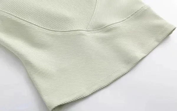Alo Ribbed Crop Tank Top Mint Green Vest Top - 38