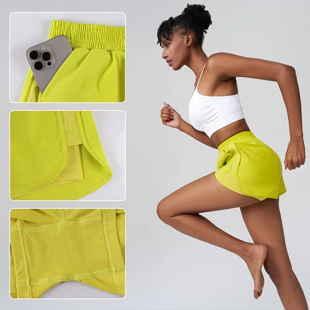 Alo Yoga Shorts Women's running with mesh liner and side pockets product detail image 4