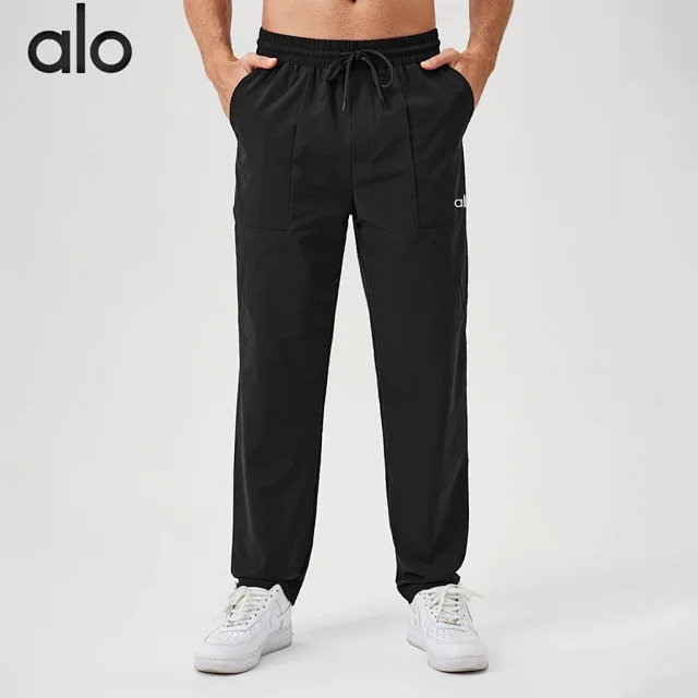 Alo Trousers Elastic-waist drawstring training product detail image 2