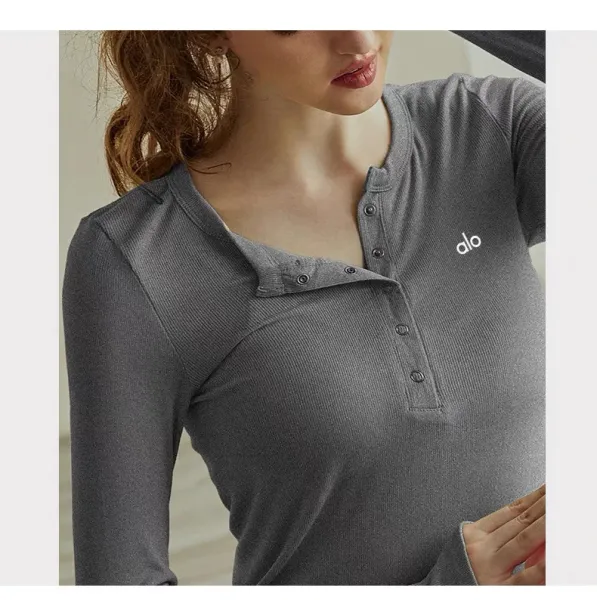 Alo Henley Long Sleeve Black Base-Layer Top - 25