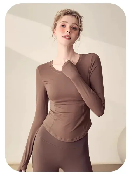Alo Long Sleeve Performance Top Dusty Pink Activewear - 28